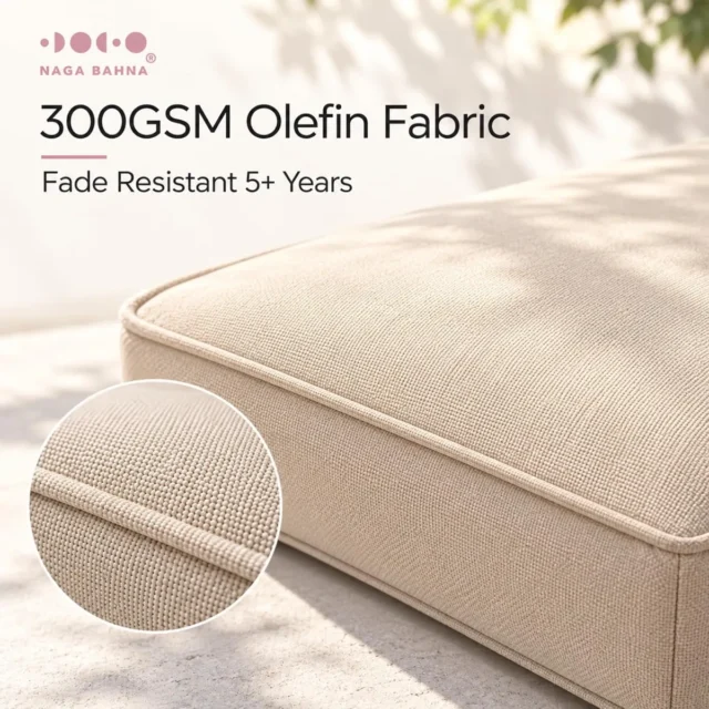 Set de 2 cojines de asiento profundo para exteriores, 61x 61cm, cojines de repuesto para sillas de patio con funda extraíble., foto 5 de 7