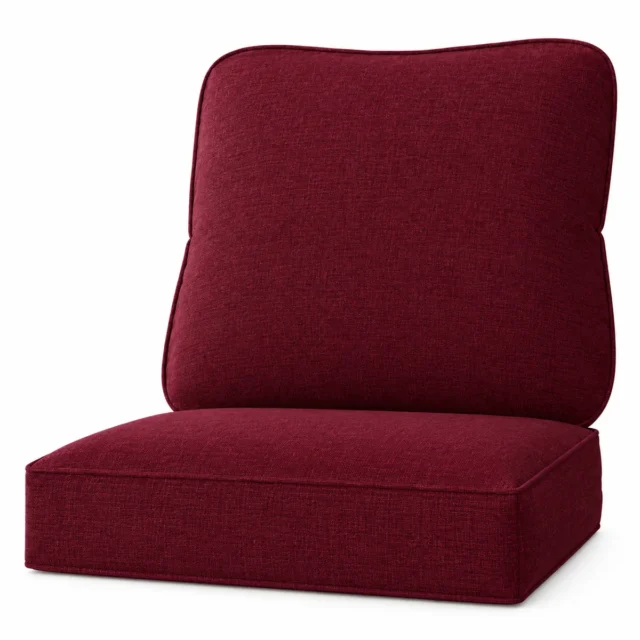 Set de 2 cojines de asiento profundo para exteriores, 61x 61cm, cojines de repuesto para sillas de patio con funda extraíble., foto 1 de 7