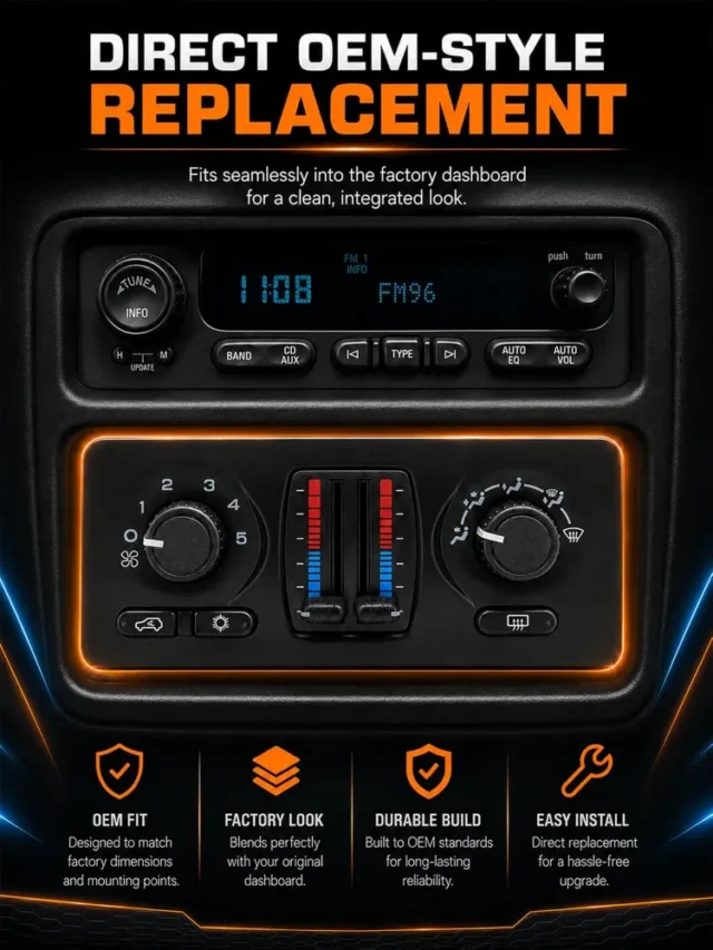 Módulo de control de clima analógico, compatible con Chevrolet Silverado, Avalanche y Trailblazer, plug-and-play, carcasa robusta., foto 4 de 4