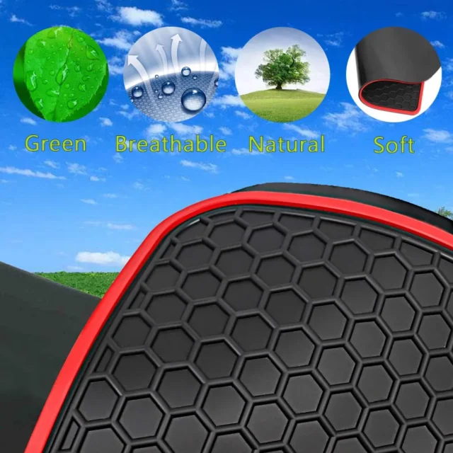 Alfombrillas de coche aptas para Cadillac XT5 2017-2025, GMC Acadia 2017-2023, Chevrolet Blazer 2019-2025 - Forro de goma negro rojo resistente para todo tipo de clima, sin olor, foto 5 de 5