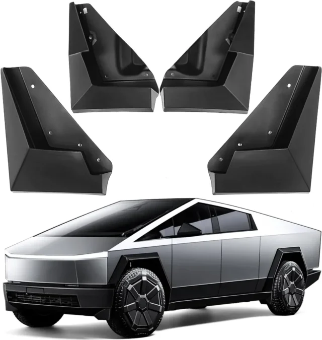 Guardabarros compatibles con Tesla Cybertruck 2023 2024, 4 protectores contra salpicaduras OEM, protección contra sedimentos para vehículos de invierno, sin necesidad de perforar, protector de neumáti, foto 1 de 6
