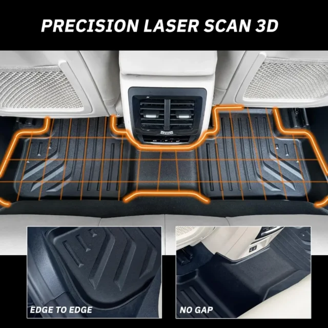 Alfombrillas para Volkswagen Tiguan 2019-2024 | Juego completo de 1ª y 2ª fila | Revestimientos de suelo de TPE resistentes impermeables para todo tipo de clima | Ajuste personalizado, foto 3 de 5