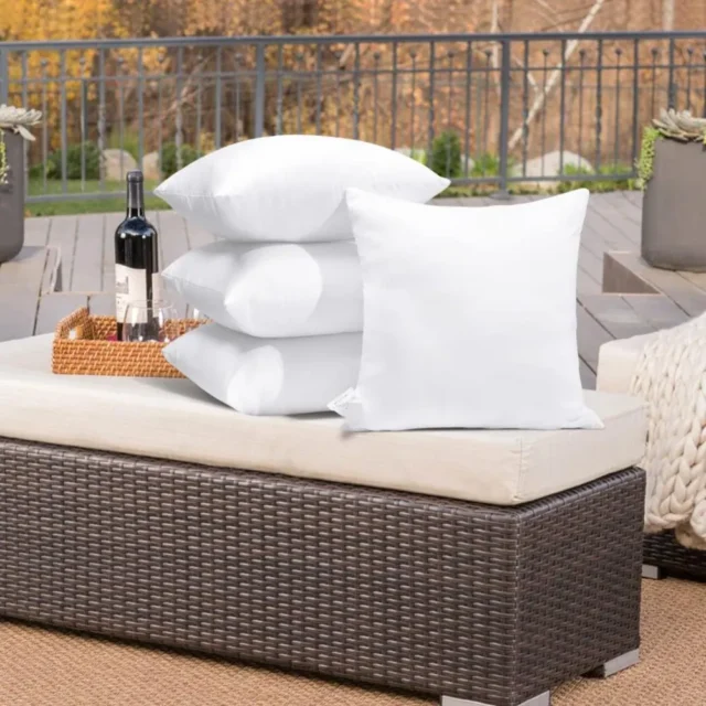 Paquete de 2 Rellenos de Almohada Decorativa, 28 x 28 Pulgadas Cuadrados Interior de Cojín Suave Esponjoso Mullido Relleno Almohadillas de Cojín Blancas Insertos de Almohada Decorativa, foto 4 de 5