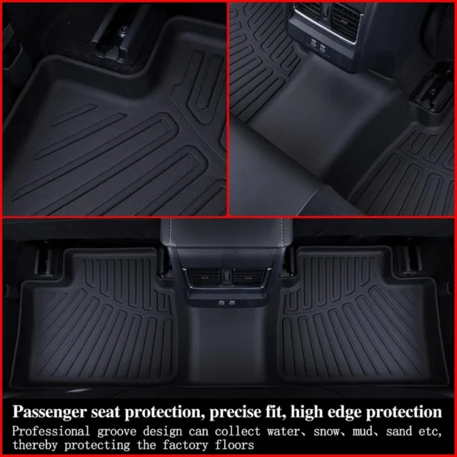 Revestimientos de carga grandes para Mazda CX90 CX-90 2024 2025 (solo aptos para 6 asientos) (no aptos para 7 y 8 asientos), protección para todo tipo de clima de TPE con tapete para el maletero, foto 2 de 5
