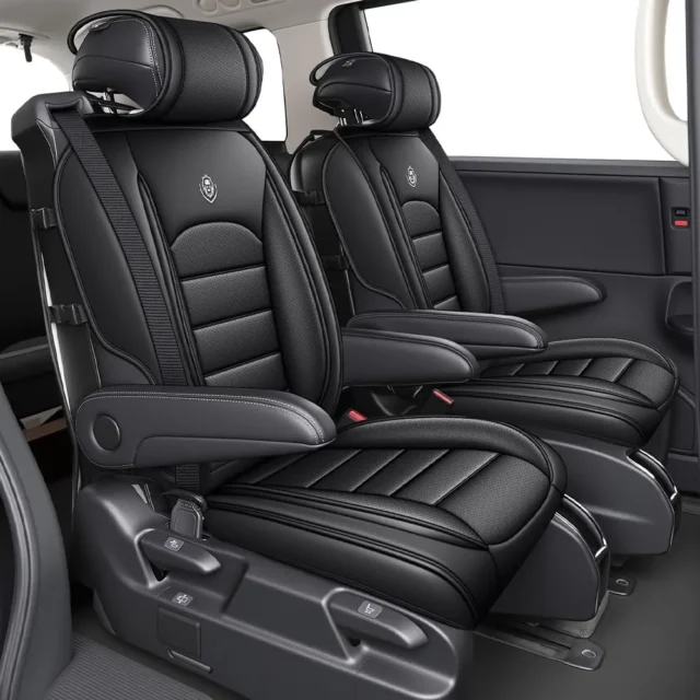 Fundas JOJ de piel de napa para Dodge Grand Caravan (1997-2020). Juego de 7 asientos con ajuste personalizado. Protege tu interior con lujo, resistencia y elegancia. ¡Calidad premium garantizada!, foto 4 de 5