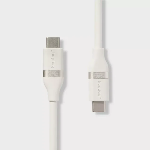 Cable heyday USB-C a USB-C de 6 pies, ideal para cargar dispositivos compatibles con USB-C de forma rápida y práctica., foto 1 de 3