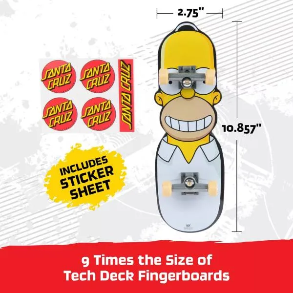 Tech Deck Handboard TRGX Simpsons SLD Vehículo de juguete, diseño de Homer Simpson, para niños mayores de 3 años, foto 2 de 4