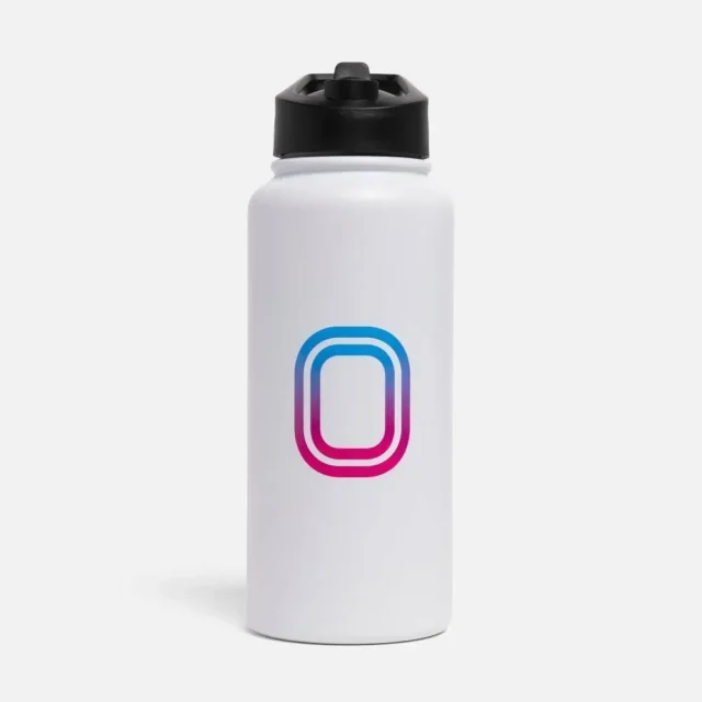 Botella de agua de acero inoxidable Overtime Elite 30oz, para bebidas calientes o frías, con tapa de plástico, para hogar y viajes