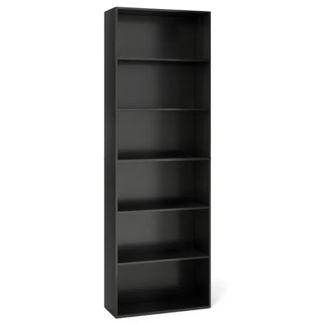 Librería alta de 6 niveles con diseño abierto, capacidad de 90 kg por estante, sistema antivuelco, para hogar y oficina, foto 1 de 5