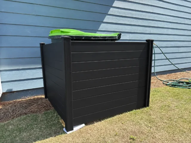 Valla de privacidad para exteriores S AFSTAR, 2 paneles, 48x38 pulgadas, con estacas de metal, decorativa para patio y patio trasero, color negro, ., foto 1 de 6