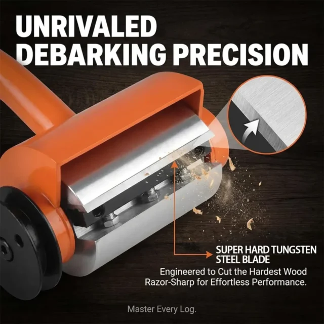 Descortezador de troncos para motosierra con 4 cuchillas, compatible con Husqvarna y STIHL, para descortezar madera, incluye accesorios, para carpintería, foto 6 de 6