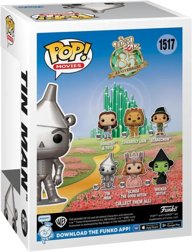 Funko POP! Películas: El Mago de Oz - El Hombre de Lata, Figura de vinilo coleccionable, 9.5 cm, para niños y adultos, regalo ideal para fans, foto 2 de 4