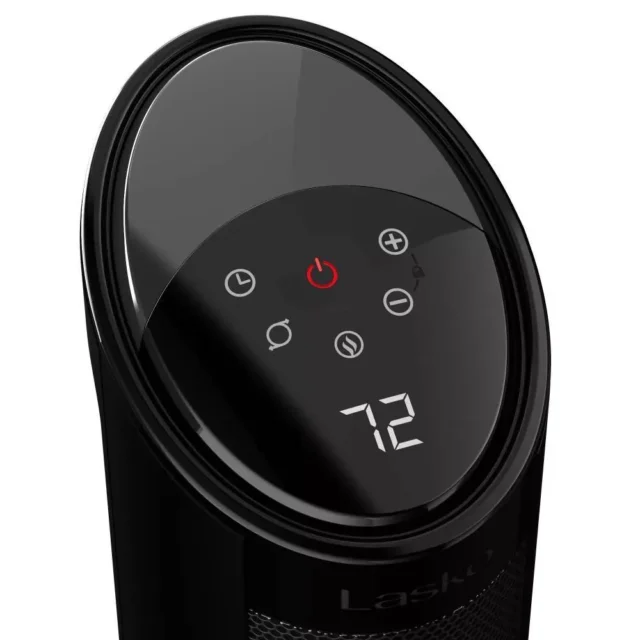 Calefactor de torre cerámico Lasko CT22495 de 22'' con control remoto, para hogar, Cuenta con una oscilación un 25 %, temporizador de apagado automático de 12 horas, foto 3 de 4