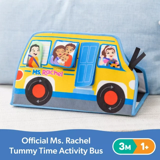Juguete de actividad Ms. Rachel Tummy Time Bus, para bebés, interactivo y educativo, foto 3 de 5