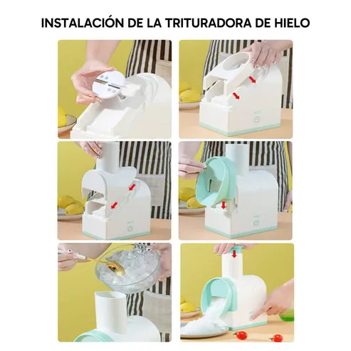 Trituradora de hielo portátil USB con cuchillas de acero inoxidable para uso doméstico y comercial, foto 4 de 5