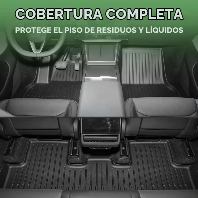 Tapetes de Piso para Tesla Modelo Y 2025-2026, Juego de 6 Piezas Todo Clima, Delantero, Trasero y Maletero, Accesorios All Weather Protect Floor Mats, Model Y Frunk Trunk Mat, Rear Cargo Liner, foto 4 de 6