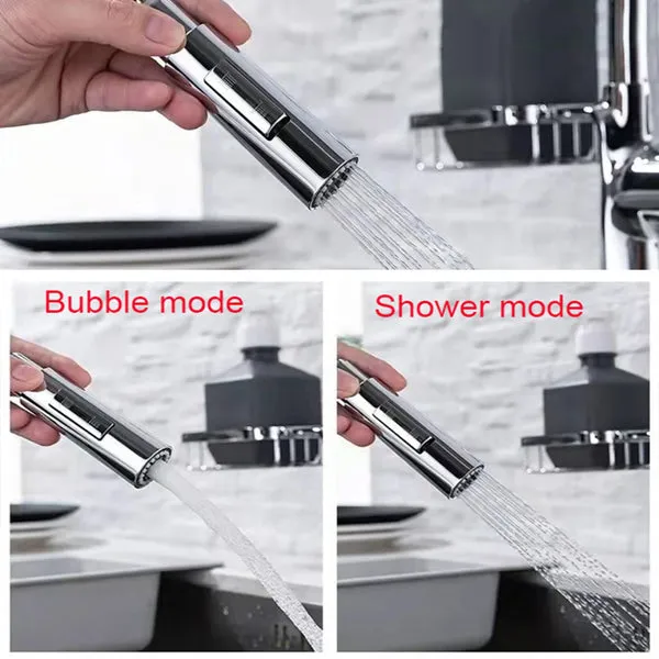 Grifo de Cocina con Rociador Extraíble, 2 Modos de Salida de Agua, Control de Agua Caliente y Fría, Fácil Instalación, para Hogar, foto 2 de 5