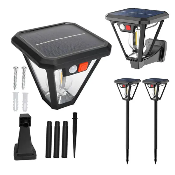 Pack de 2 luces solares LED impermeables para caminos, hasta 12 horas de iluminación, para jardín, patio y exteriores, foto 1 de 6