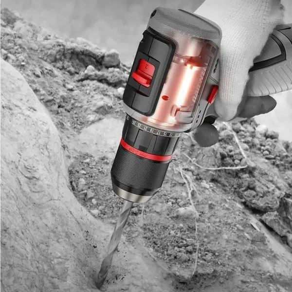 Combo de Taladro y Destornillador Inalámbrico NANWEI, 2 baterías de litio recargables 1500 mAh y cargador, para hogar, manualidades, carpintería y reparaciones, foto 5 de 5