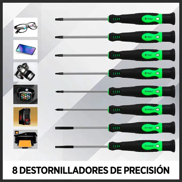 Juego de destornilladores magnéticos de 118 piezas, herramientas de precisión para reparar celulares, tablets y computadoras, con caja organizadora y extensión flexible, foto 3 de 5