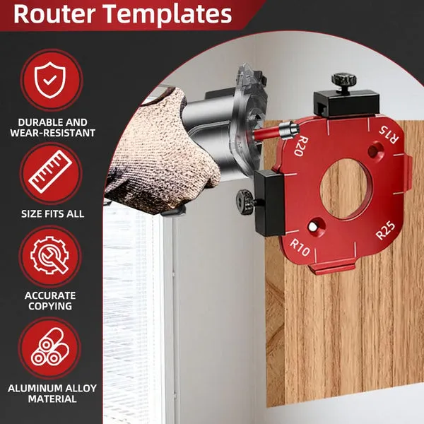 Plantillas y guías de router para carpintería, radios R10 a R35, aluminio resistente, para muebles, proyectos DIY y trabajos profesionales, foto 3 de 5