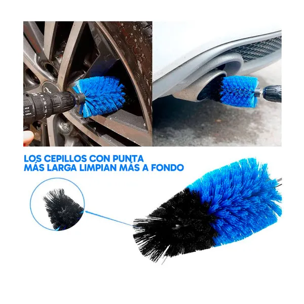 Kit de limpieza y cepillos para detalles de automóviles y motocicletas, 29 piezas, con bolsa de almacenamiento, para limpieza profunda y transporte, foto 2 de 5