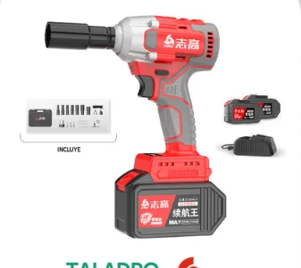 Taladro de impacto CHIGO, 380Nm, 2200 RPM, 3300 IPM, 2 baterías, resistente al agua y al polvo, incluye accesorios, para profesionales y bricolaje, foto 1 de 5