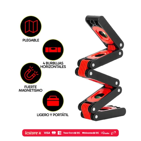 Regla Niveladora Plegable, Multiángulo, Herramienta de Medición Versátil y Portátil para Construcción y Carpintería, foto 4 de 6