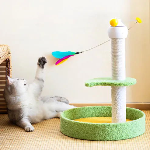 Rascador Eléctrico para Gato con Juguete Giratorio Automático, Interactivo, foto 1 de 3