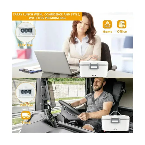 Lonchera eléctrica 1.8 L, acero inoxidable SUS304, calentamiento 360° y conexión para casa o auto; práctica, portátil y fácil de limpiar., foto 6 de 6