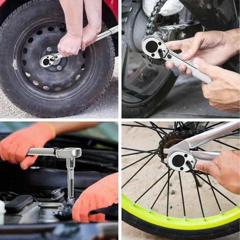 Kit llaves dinamométricas de 1/2 pulgada, 20-150 pies libras / 28-210 con 3 enchufes y barra de extensión, para bicicletas, motocicletas, automóviles, foto 4 de 4