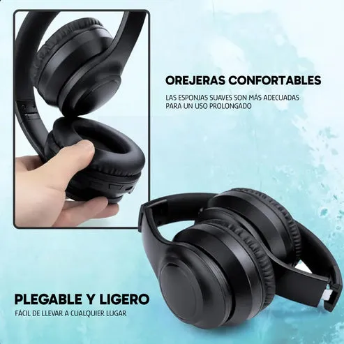 Auriculares Inalámbricos Bluetooth M5 con Cancelación de Ruido, Plegables y Ligeros, Diseño Ergonómico, Calidad de Sonido Premium, para Hogar, Trabajo y Viaje, foto 2 de 4