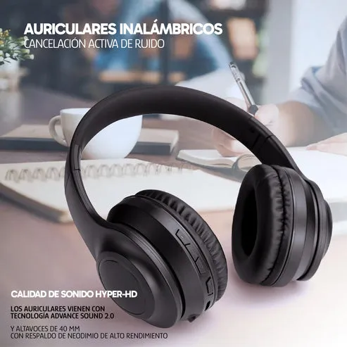 Auriculares Inalámbricos Bluetooth M5 con Cancelación de Ruido, Plegables y Ligeros, Diseño Ergonómico, Calidad de Sonido Premium, para Hogar, Trabajo y Viaje, foto 3 de 4