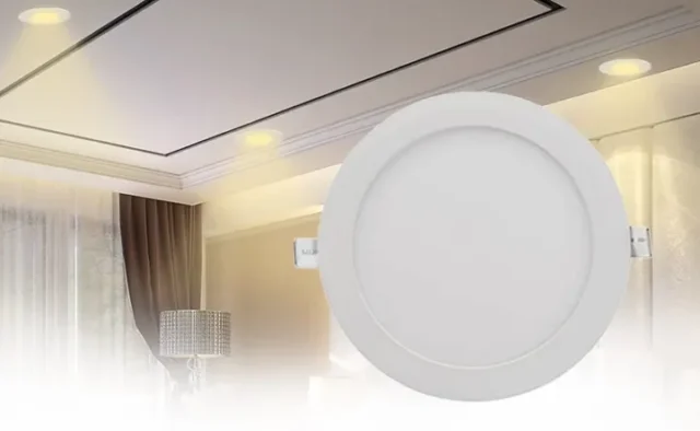 Panel LED empotrable LED Panels Series, alto brillo, CRI, bajo consumo, 80% ahorro energético, larga vida útil, para interiores, de 15'', 9w, 3000K, foto 1 de 4
