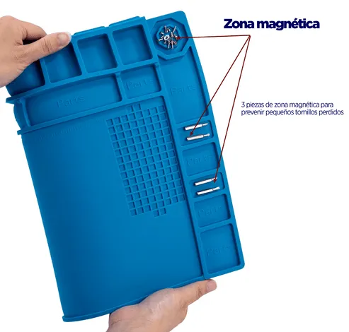 Alfombrilla para soldar grande, resistente al calor, 15.9 x 12 pulgadas, silicona con aislamiento térmico, para reparación electrónica, hogar y viajes, foto 4 de 4