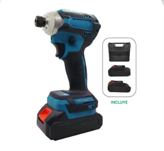 Atornillador Inalámbrico de 18V con 2 Baterías, para trabajos exigentes, mayor autonomía y eficiencia. Cargador de cable.