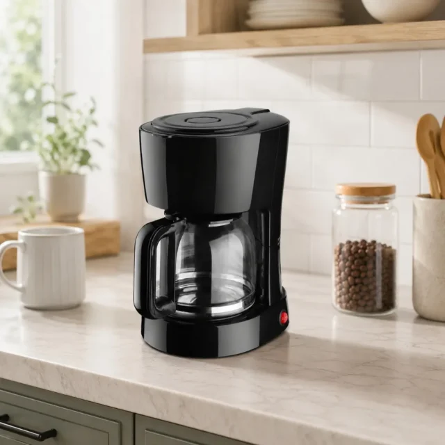 Cafetera Ca-705 de 700 W, capacidad para 15 tazas, filtro permanente con asa, sistema antigoteo, placa calefactora, para hogar y oficina , frasco de vidrio.