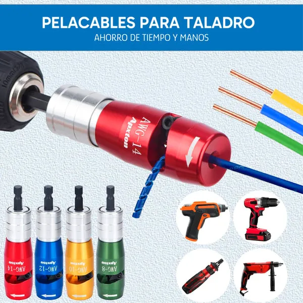 Juego de 5 pelacables profesionales, herramientas para pelar y retorcer cables rápidamente, para electricistas y aficionados al bricolaje, incluye estuche, foto 2 de 5