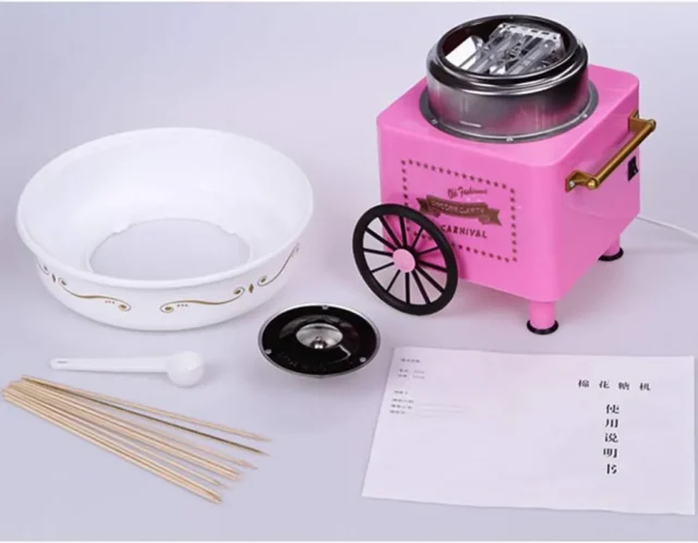 Máquina de algodón de azúcar para el hogar, estilo retro, eléctrica, para niños y fiestas, regalo creativo, foto 4 de 5