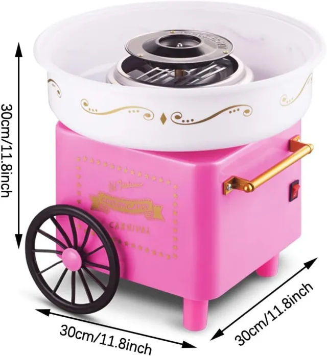 Máquina de algodón de azúcar para el hogar, estilo retro, eléctrica, para niños y fiestas, regalo creativo, foto 5 de 5