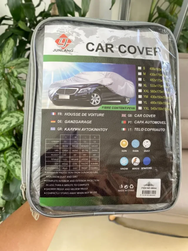 Funda de coche Junlang, protección completa contra sol, humedad, lluvia, nieve, polvo y suciedad, impermeable y a prueba de moho, compacta y fácil de almacenar, foto 2 de 4