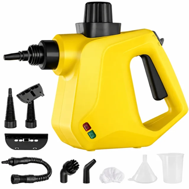 Limpiador a vapor portátil multiusos, desinfección sin químicos, 9 accesorios, tanque 350ml, calentamiento rápido, para hogar y viajes, foto 1 de 6