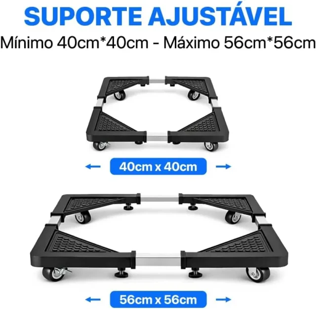Carro de apoyo móvil con ruedas para electrodomésticos y muebles, capacidad 138 kg, foto 5 de 5