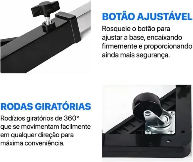 Carro de apoyo móvil con ruedas para electrodomésticos y muebles, capacidad 138 kg, foto 4 de 5