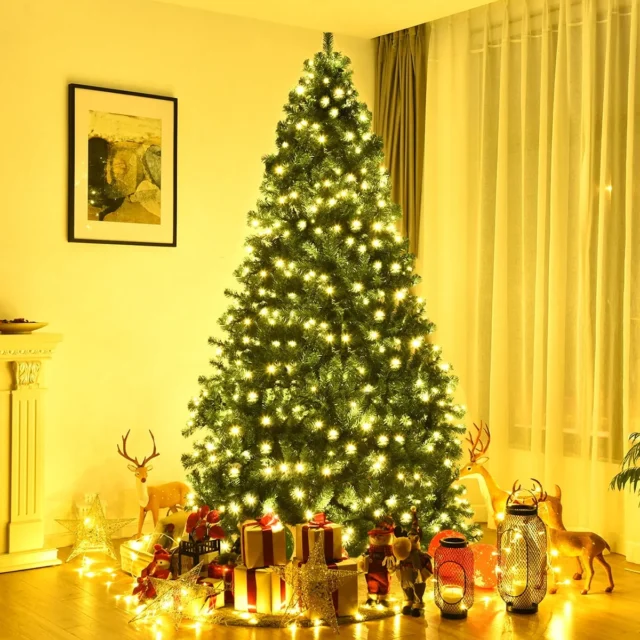 Árbol de Navidad Preiluminado 2.4 Metros 430 Luces LED Blanco Cálido PVC Denso, foto 1 de 4