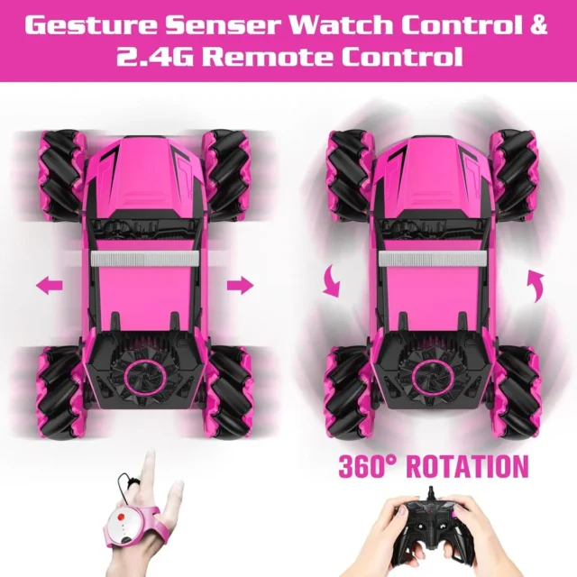 Coche teledirigido 4x4 con control remoto inteligente y ruedas Mecanum, drifting y giros 360°, foto 3 de 6
