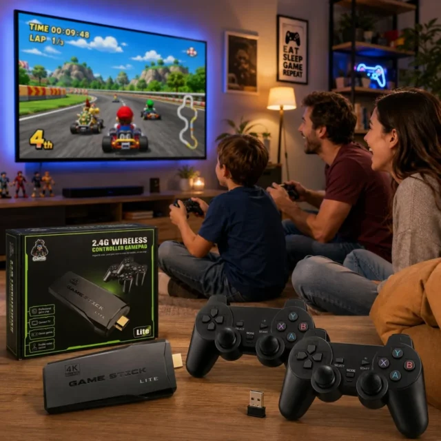 Consola de juegos retro 2.4G inalámbrica con 1 mando y conectividad HDMI para TV, foto 5 de 5