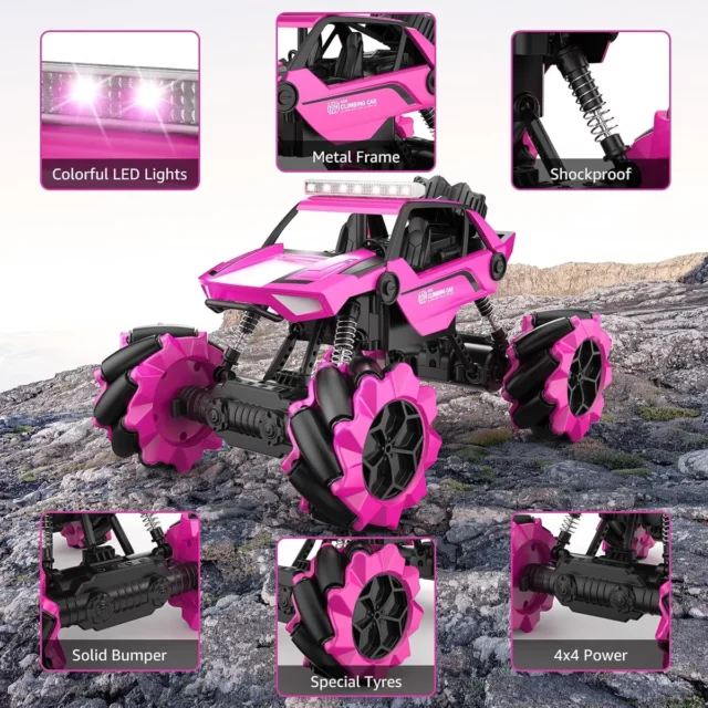 Coche teledirigido 4x4 con control remoto inteligente y ruedas Mecanum, drifting y giros 360°, foto 6 de 6