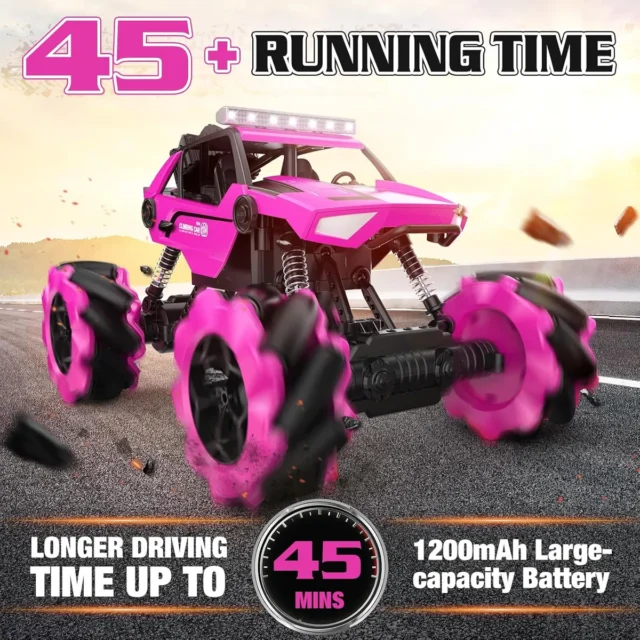 Coche teledirigido 4x4 con control remoto inteligente y ruedas Mecanum, drifting y giros 360°, foto 5 de 6