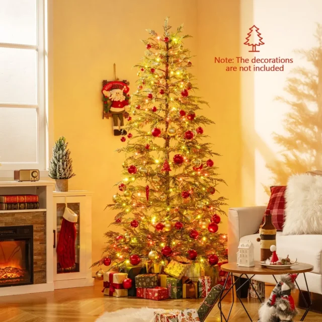 Árbol de Navidad artificial 1,98 m con 578 puntas, 390 luces LED multicolores y 8 modos de iluminación, foto 5 de 5